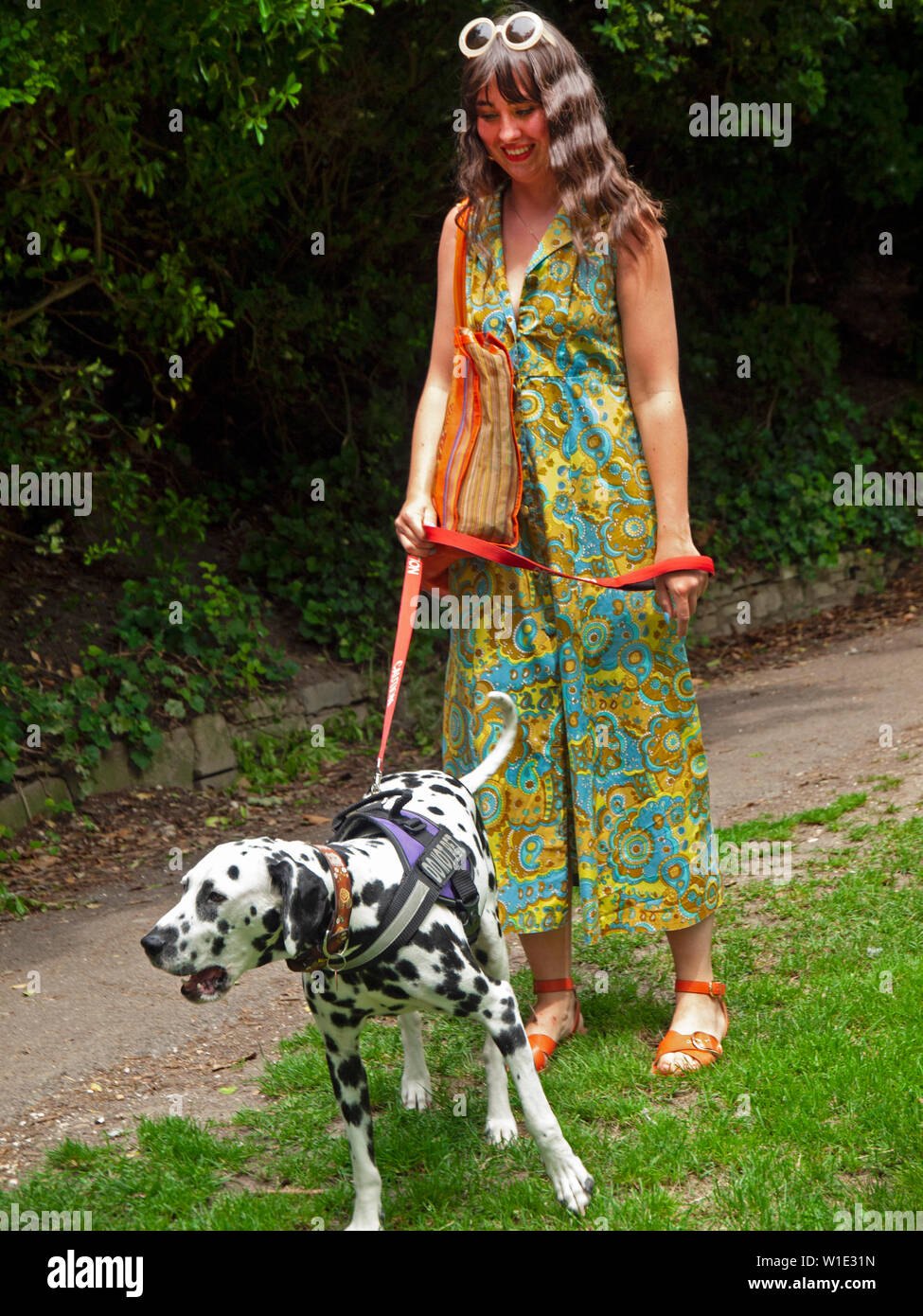 Un dog show in Queen's Park, Brighton Foto Stock