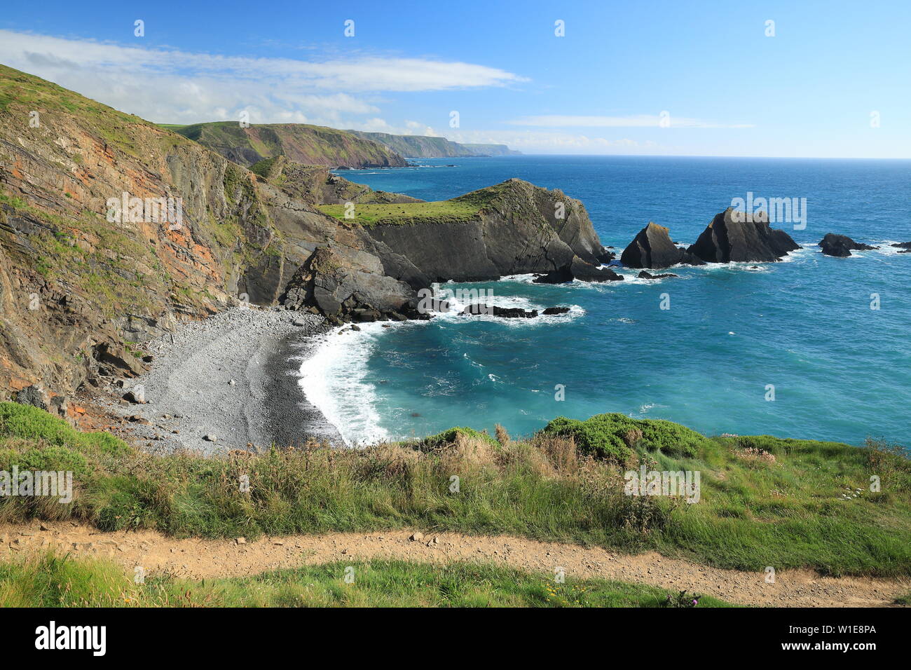Hartland Quay, North Devon, Inghilterra, Regno Unito Foto Stock