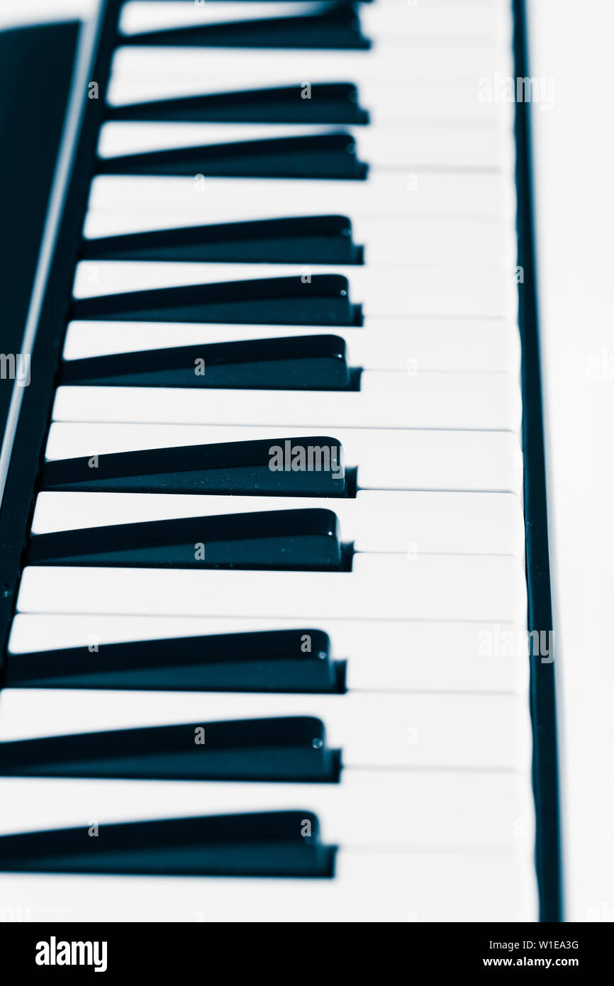 Close-up di tastiera di pianoforte Foto Stock