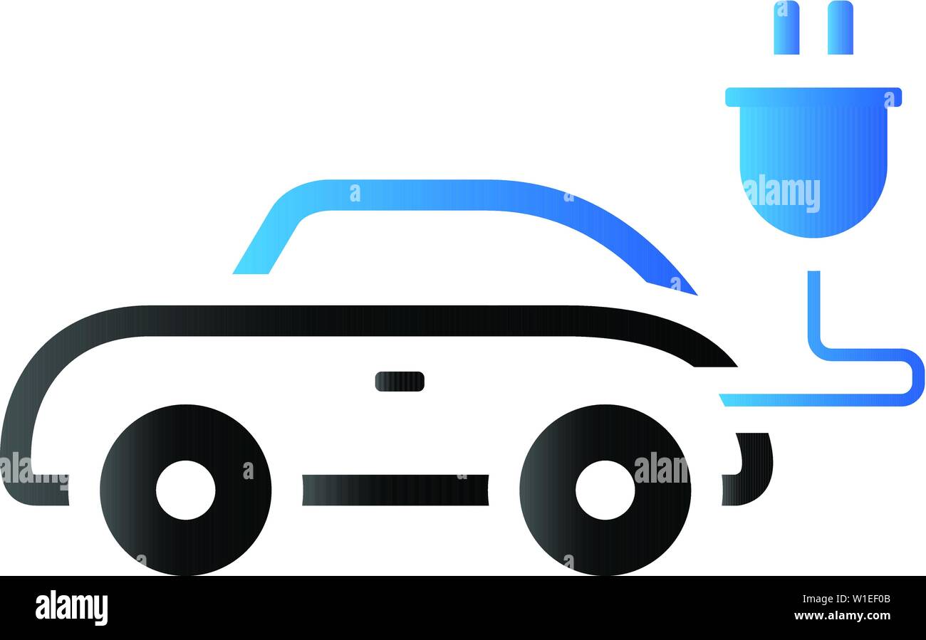 L'icona Auto in duo tono di colore. Mini piccola città veicolo Illustrazione Vettoriale