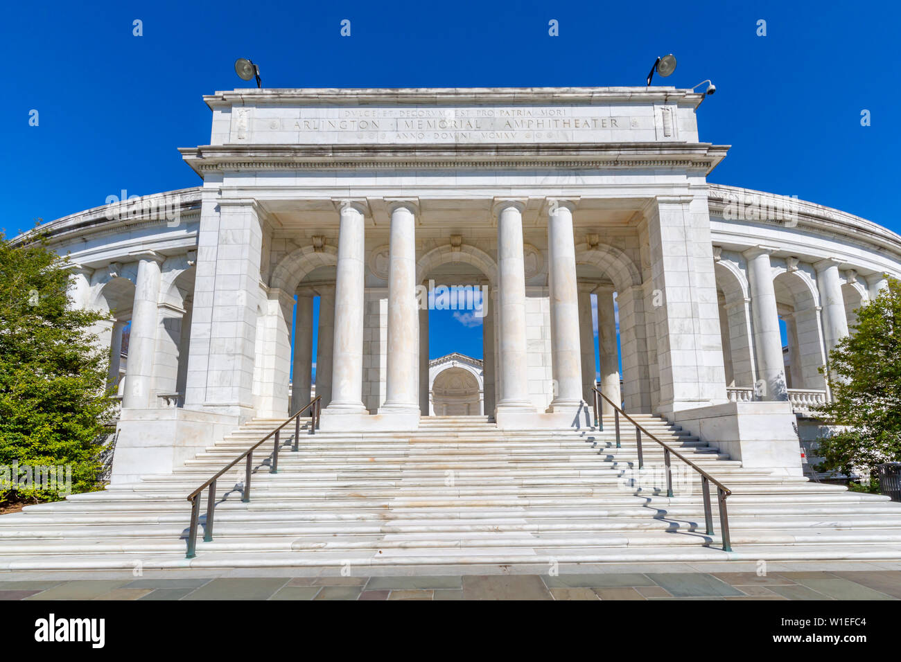 Vista del Memorial Anfiteatro al Cimitero Nazionale di Arlington, Washington D.C., Stati Uniti d'America, America del Nord Foto Stock