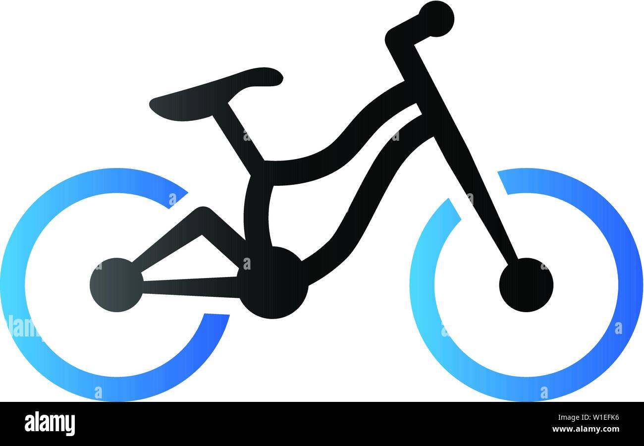 Mountain bike icona in duo tono di colore. Sport esplorare in bicicletta Illustrazione Vettoriale