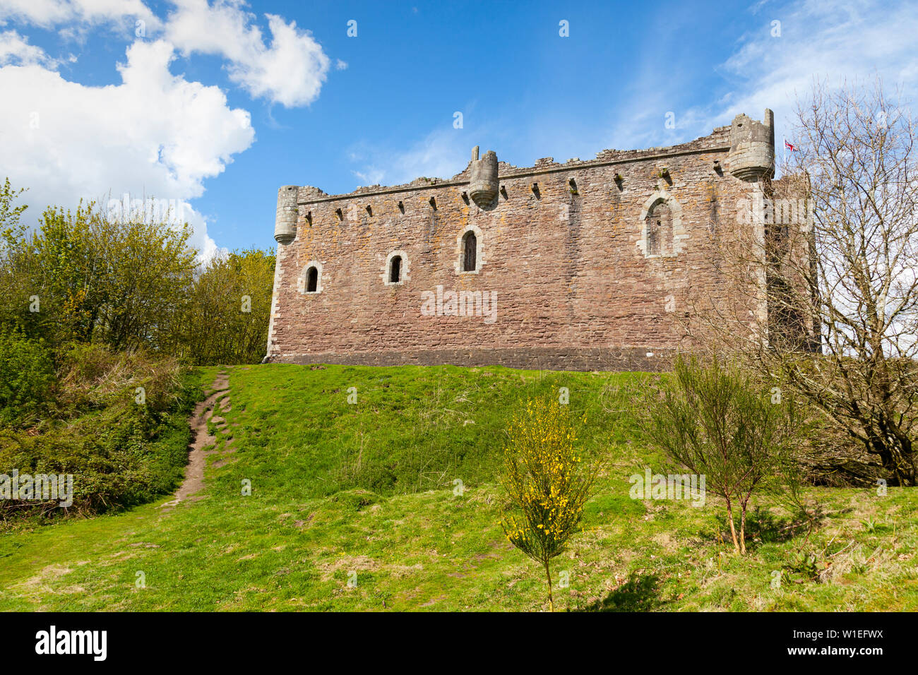 Doune Castle, distretto di Stirling, Scozia, Regno Unito, Europa Foto Stock