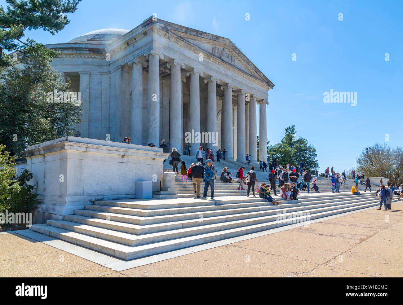 Vista del Thomas Jefferson Memorial, Washington D.C., Stati Uniti d'America, America del Nord Foto Stock