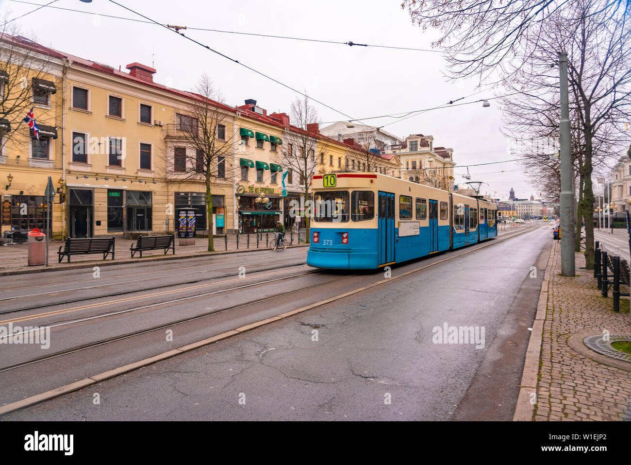 Ostra Hamngatan presso il centro della città di Goteborg (Göteborg), Vastra-Gotaland County, Svezia, Scandinavia, Europa Foto Stock