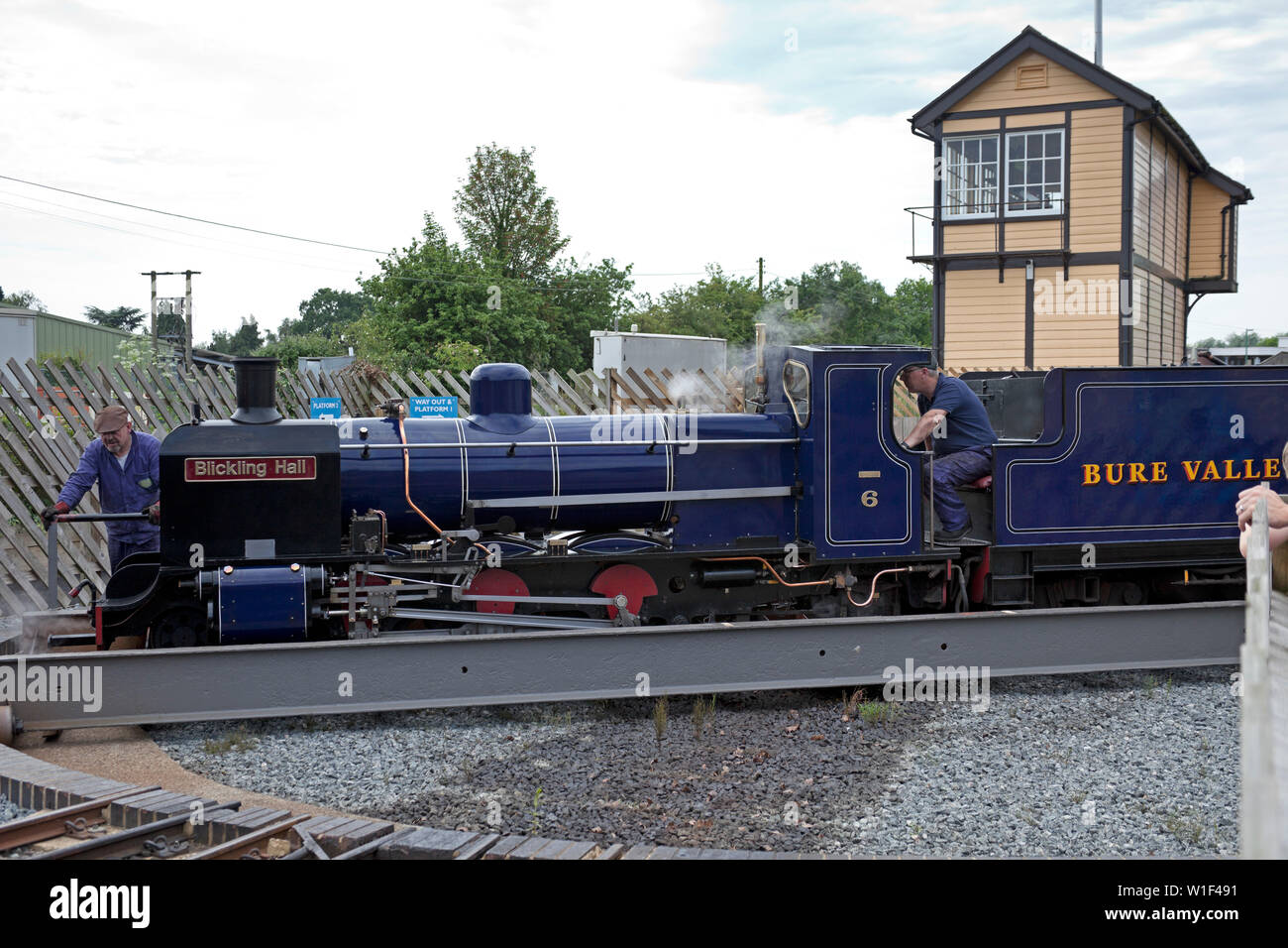 Bure Valley Railway, Norfolk, Inghilterra, Regno Unito Foto Stock
