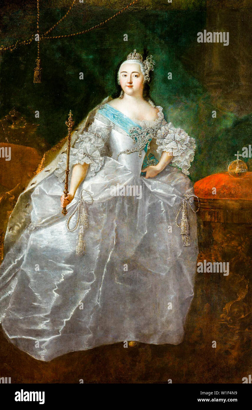 Elisabetta di Russia, 1709-1762, ritratto dipinto, 1720-1799 Foto Stock