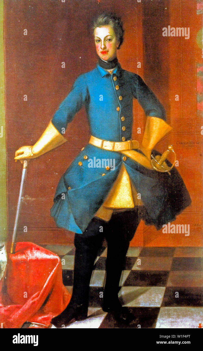 David von Krafft, Charles Frederick, duca di Holstein-Gottorp, 1700-1739, ritratto dipinto, 1720-1725 collezione privata Foto Stock