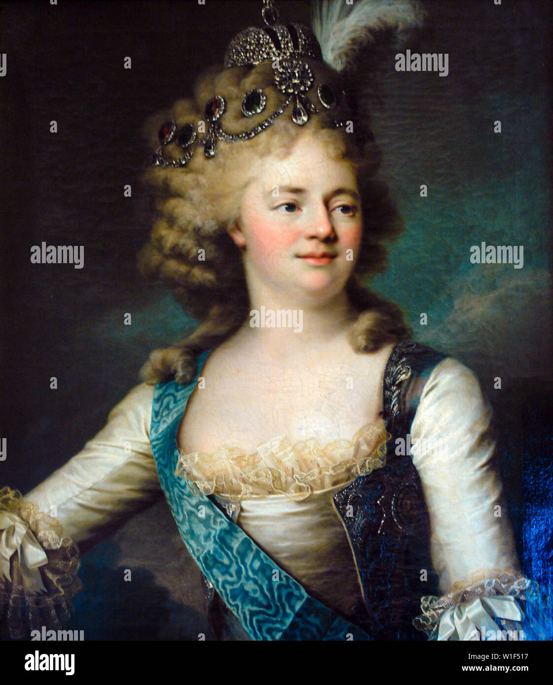 Jean Louis Voille, Maria Feodorovna, Imperatrice consorte di Russia, 1759-1828, ritratto dipinto, 1790-1799 Foto Stock