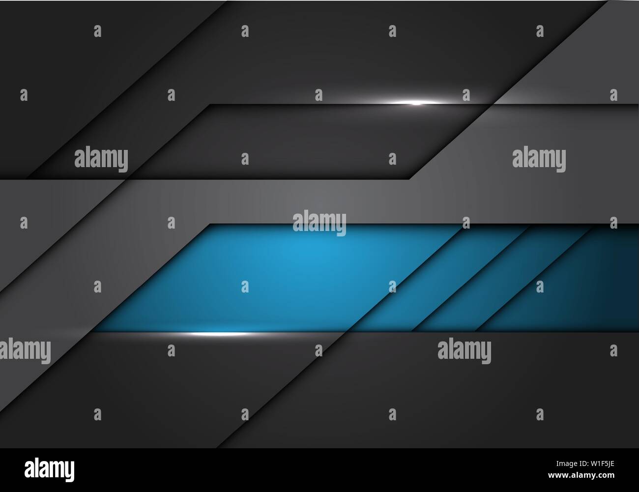 Abstract blu grigio banner circuit design moderno sfondo futuristico illustrazione vettoriale. Illustrazione Vettoriale