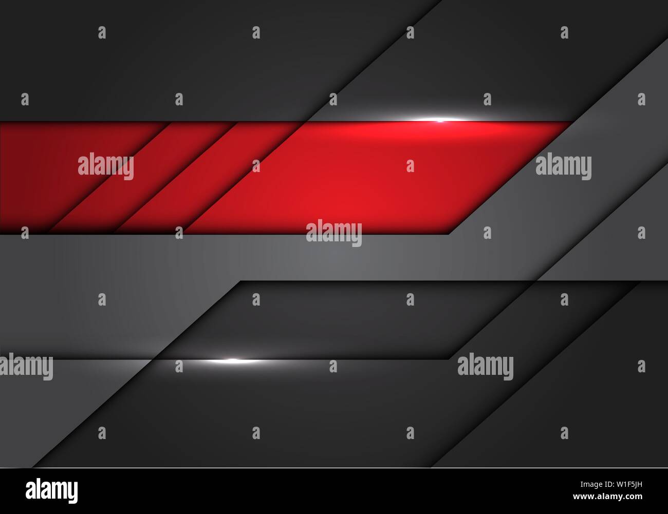 Abstract grigio rosso banner circuit design moderno sfondo futuristico illustrazione vettoriale. Illustrazione Vettoriale