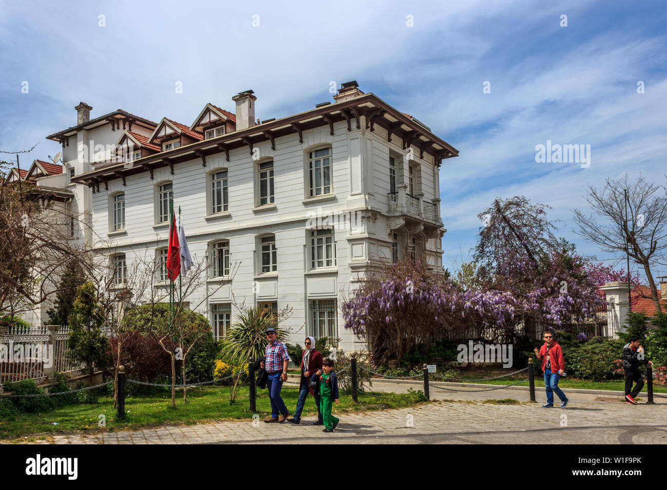 Un tipico periodo ottomano mansion di Büyükada (Prince isole), Turchia Foto Stock