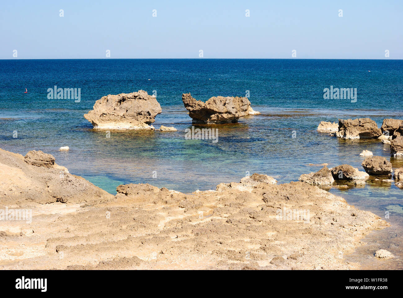 La costa di Su Pallosu Foto Stock
