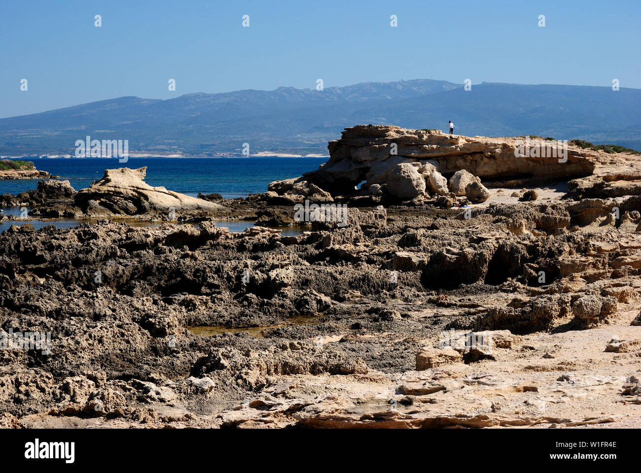 La costa di Su Pallosu Foto Stock