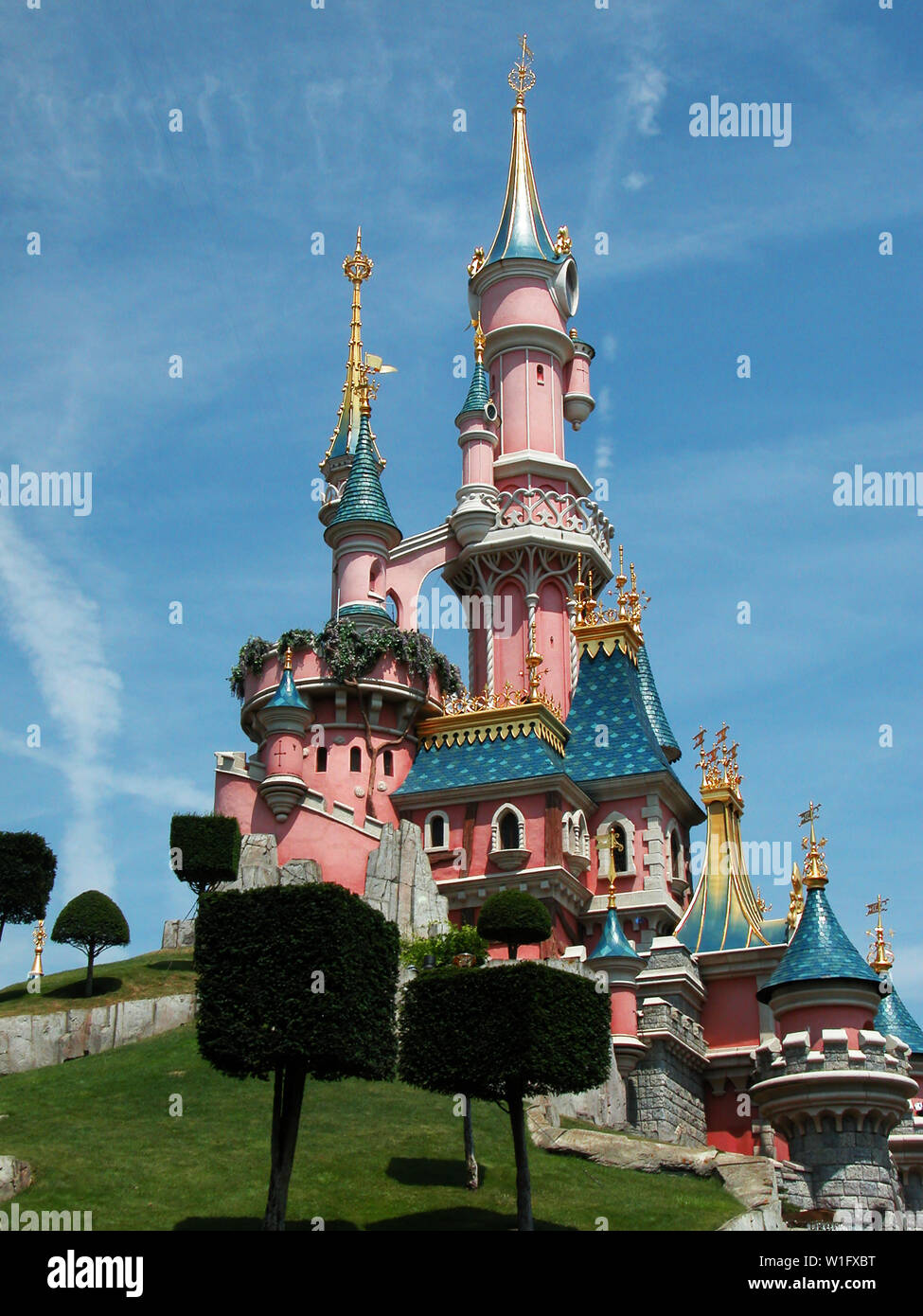 Chateau de la Belle au Bois Dormant, aka the Sleeping Beauty Castle, Disneyland Parigi, Francia Foto Stock