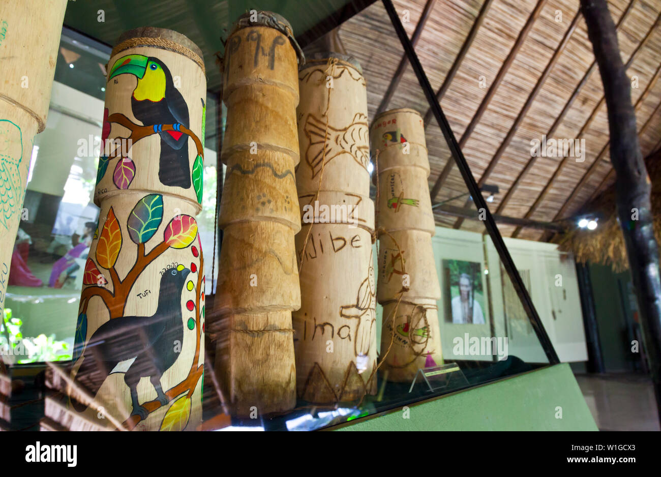 Museo delle culture indigene, villaggio precolombiana, La Virgen de Sarapiqui Village, Sarapiqui Regione, Costa Rica, America Centrale, America Foto Stock