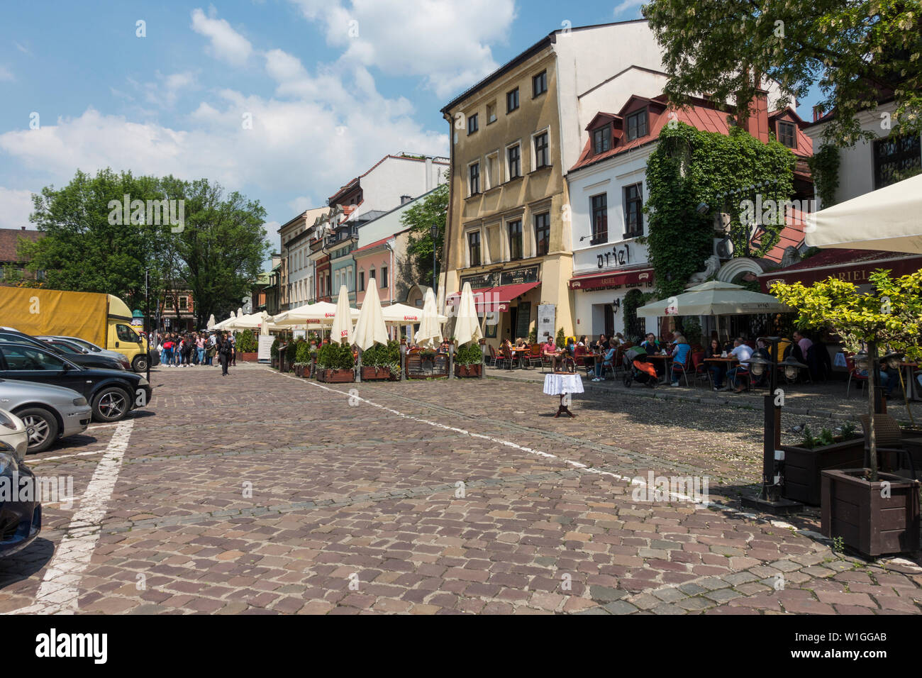 Kazimierz quartiere ebraico Cracovia, Polonia, Europa. Foto Stock