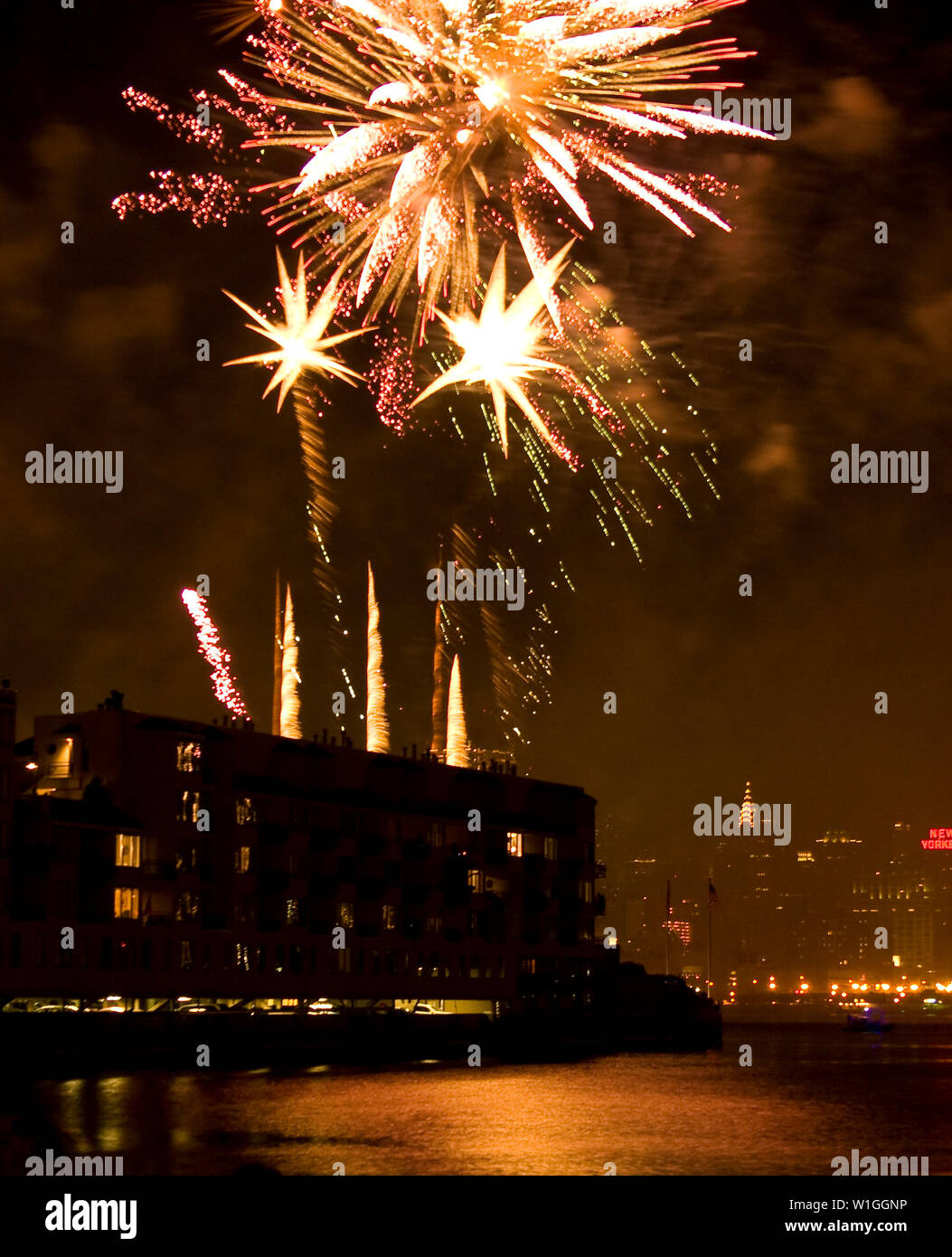 NYC fuochi d'artificio Foto Stock