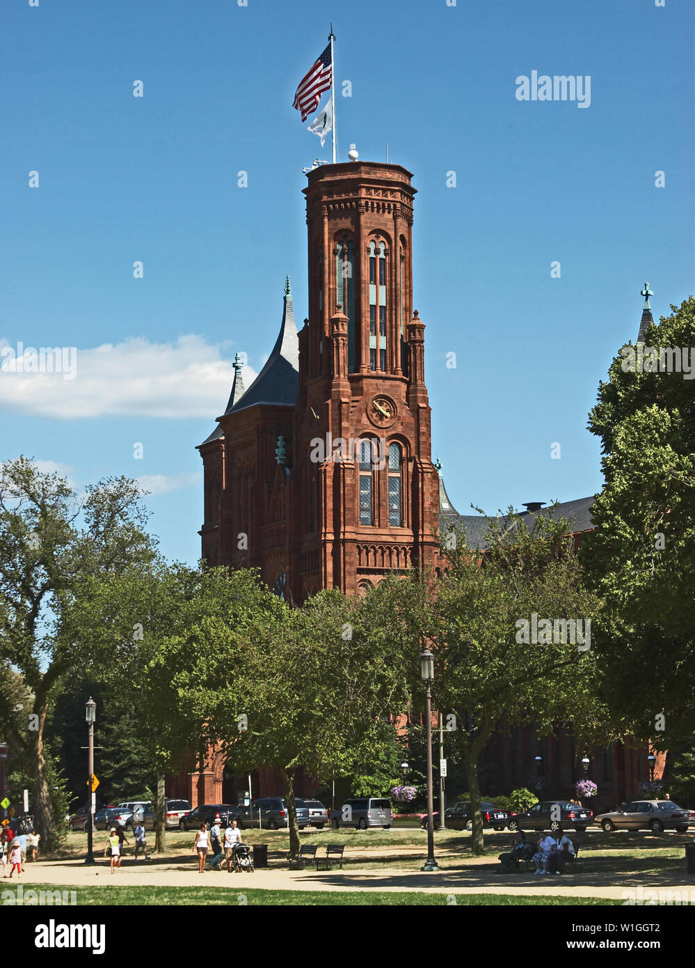 Il castello di Smithsonian in Washington DC Foto Stock