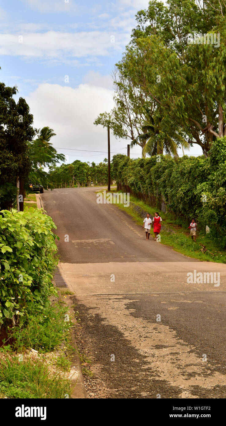 Ragazzi delle scuole in Tonga Foto Stock