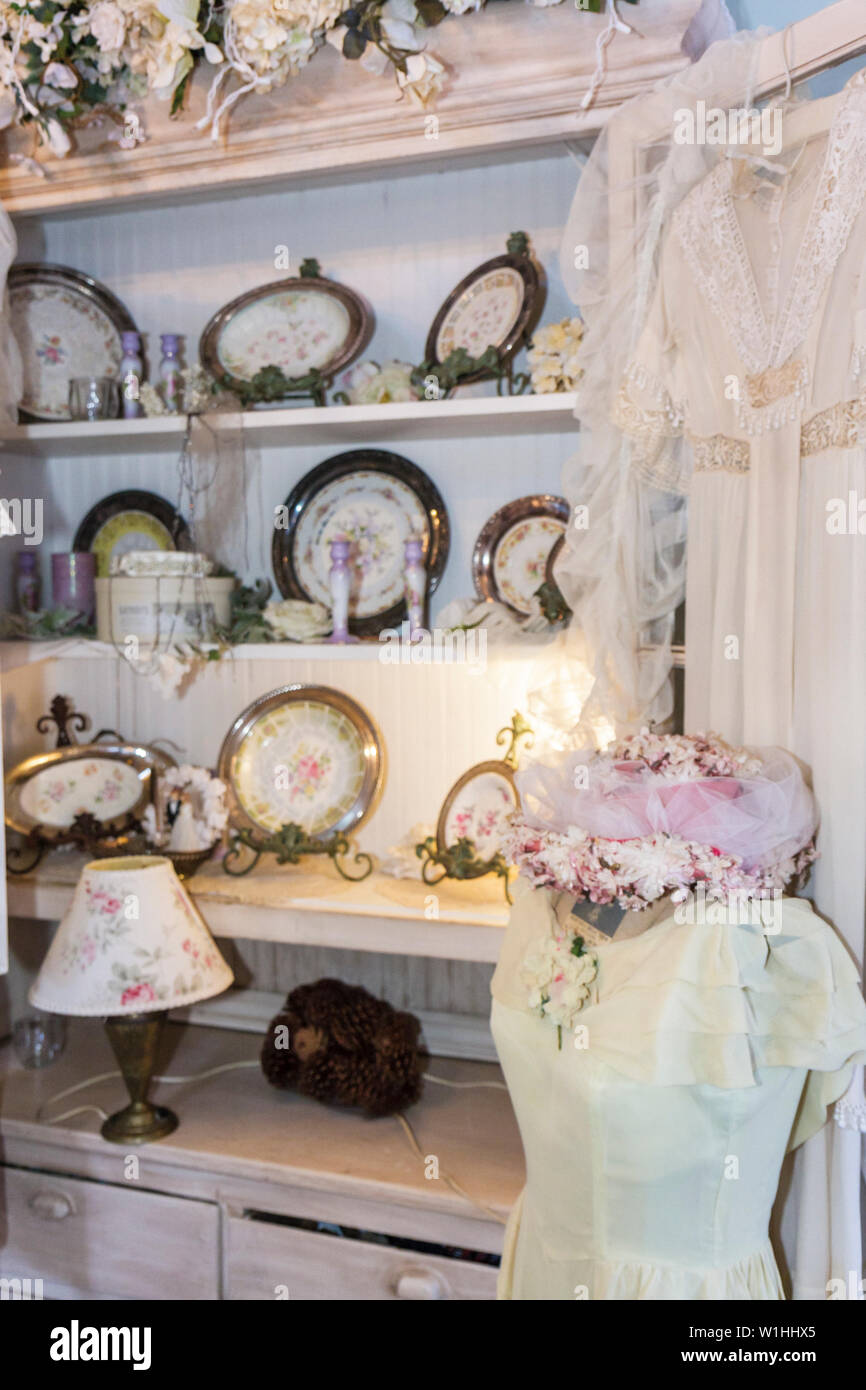 Mt. Mount Dora Florida, centro storico, Garden Gate Tea Room, sala da tè, salotto, ristorante ristoranti cibo mangiare fuori caffè caffè bistrot, servizio, c Foto Stock