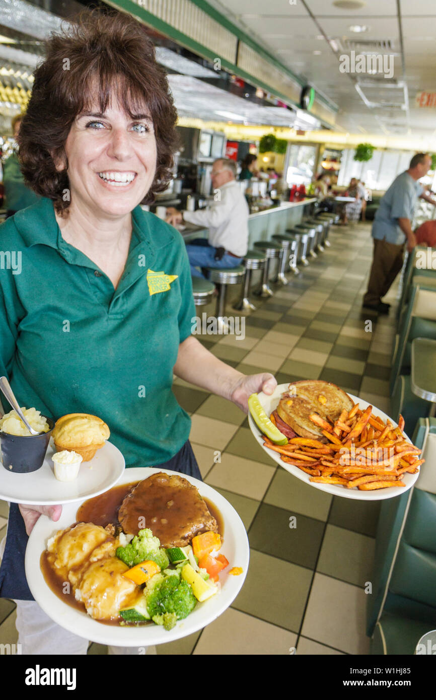 Florida Highlands County, Sebring, US Highway Route 27, Sebring Diner, nostalgia nostalgica retrò, informale, ristorante ristoranti cibo mangiare o Foto Stock