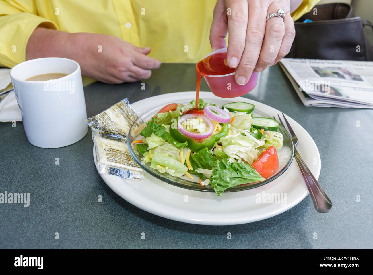 Florida Highlands County, Sebring, US Highway Route 27, Sebring Diner, nostalgia, ristoranti, ristoranti, ristoranti, cibo, caffè, servizio, cucina, Amer Foto Stock