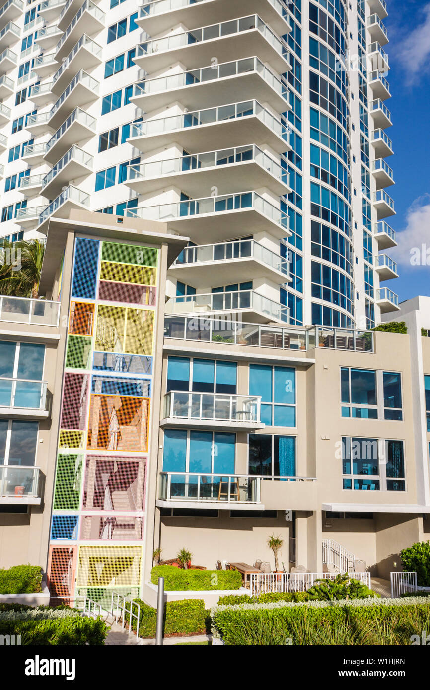 Miami Beach Florida, 38th Street, grattacieli alti grattacieli edificio edifici condomini condomini residenziali a parte Foto Stock