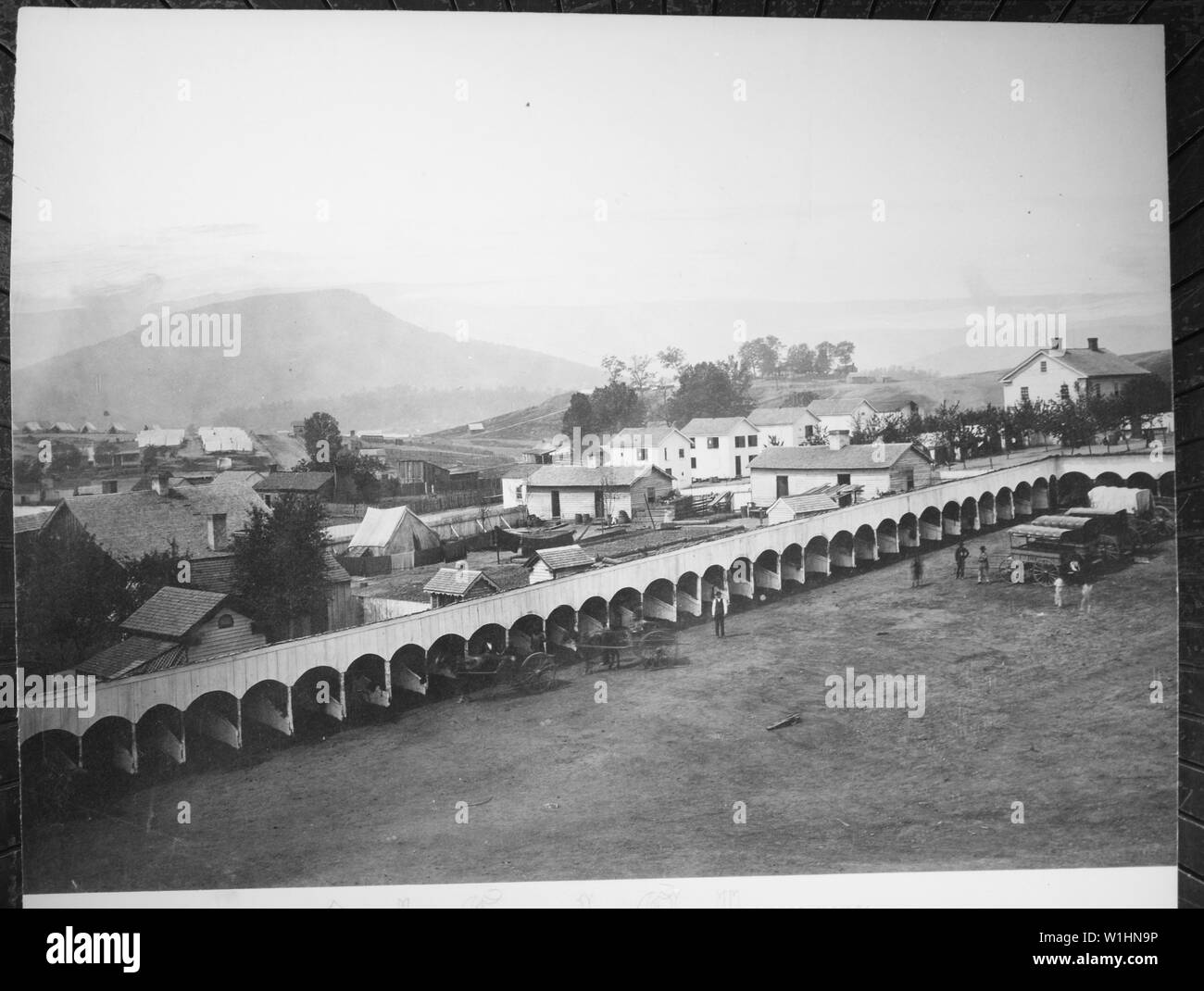 Post Corral, Chattanooga, ca. 1864; le note generali: utilizzo di guerra e di conflitto numero 211 quando si ordina una riproduzione o la richiesta di informazioni su questa immagine. Foto Stock