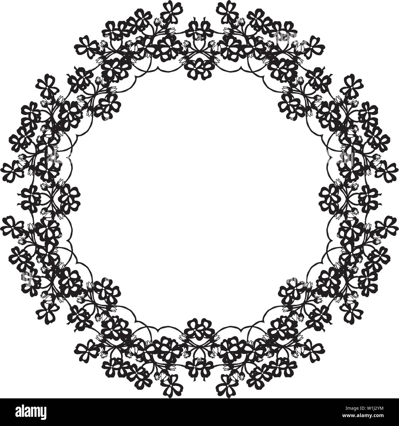 Illustrazione Vettoriale vari abstract bouqet telaio per banner disegnata a mano Illustrazione Vettoriale