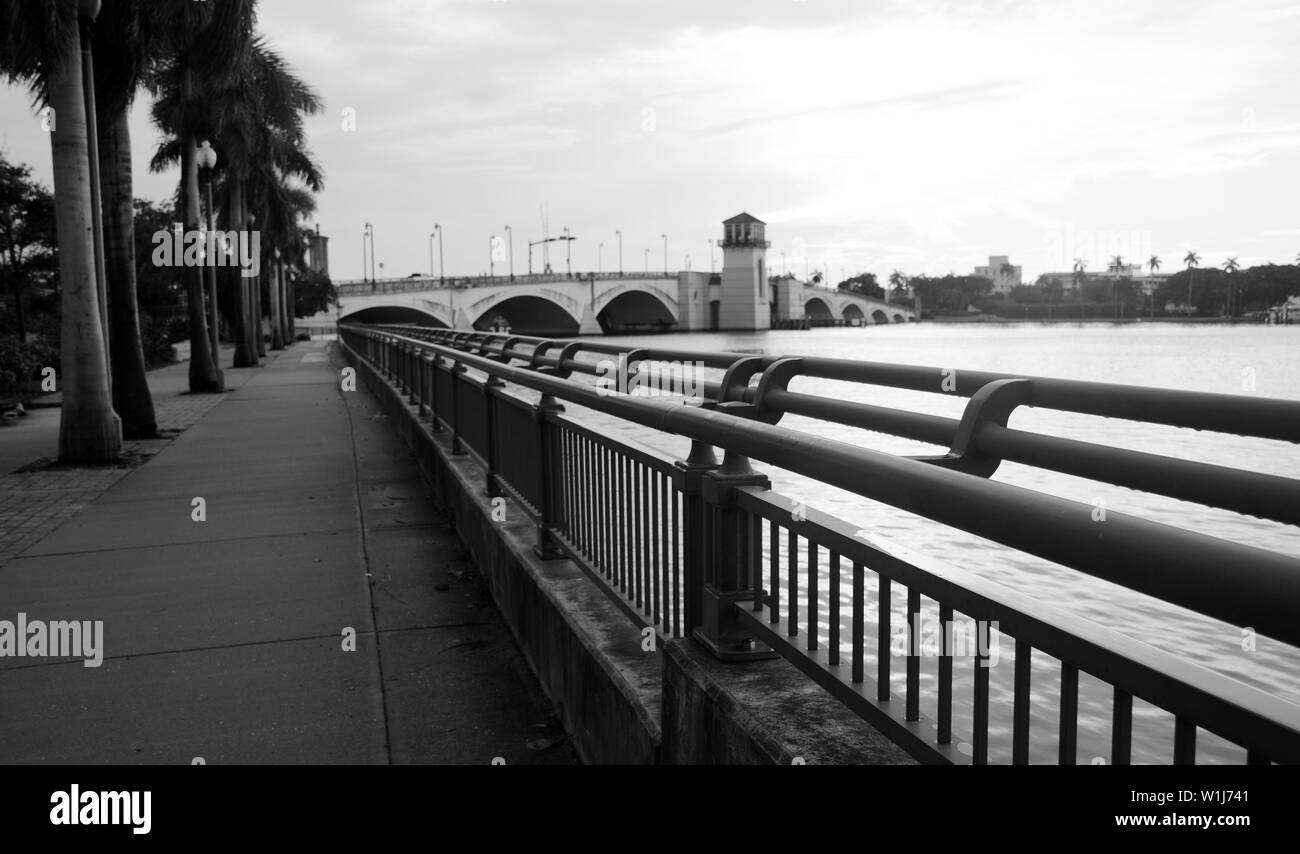 Palm Beach Florida bella vista del Ponte e dintorni sulle ore di sunrise Foto Stock