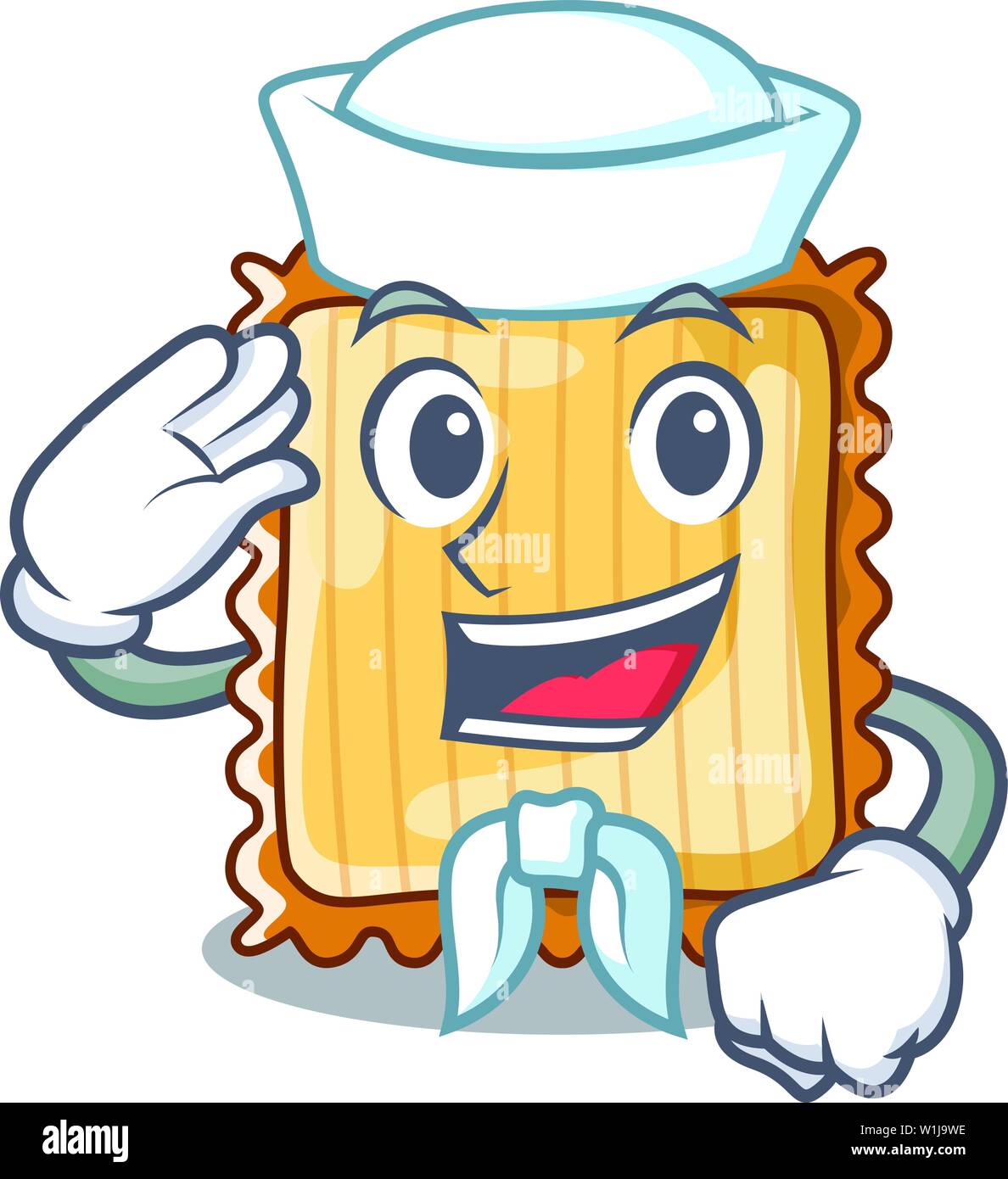 Sailor lasagne viene messo sul carattere pan Illustrazione Vettoriale