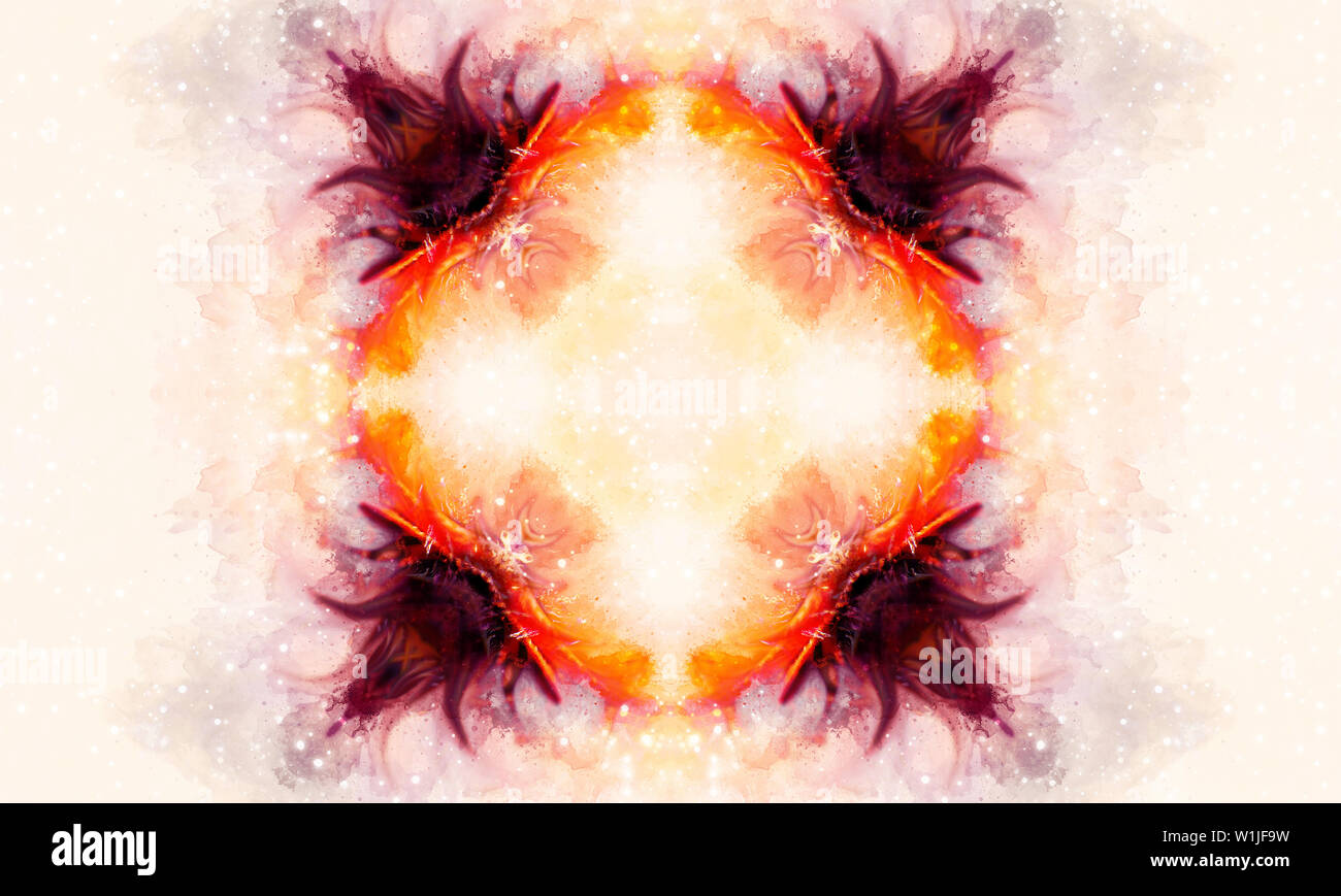 Colore struttura ornamentale e dolcemente sfocate sfondo ad acquerello Foto Stock