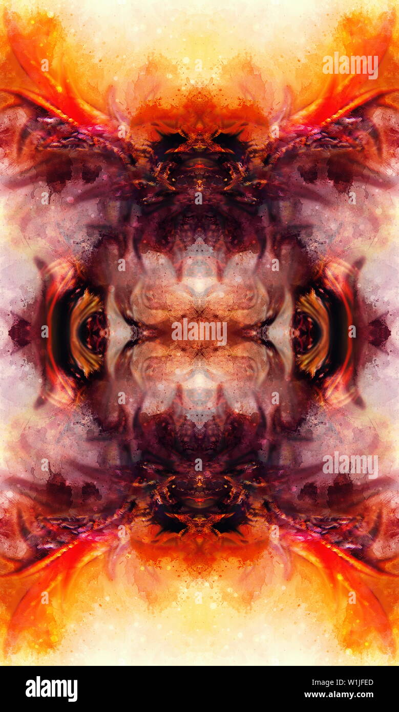 Colore struttura ornamentale e dolcemente sfocate sfondo ad acquerello Foto Stock