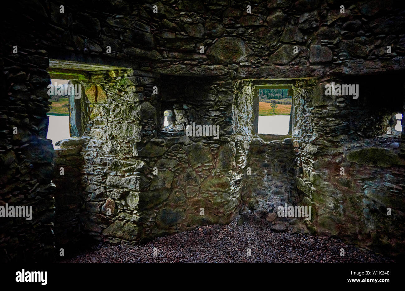 Kilchurn Castle (KC) Foto Stock