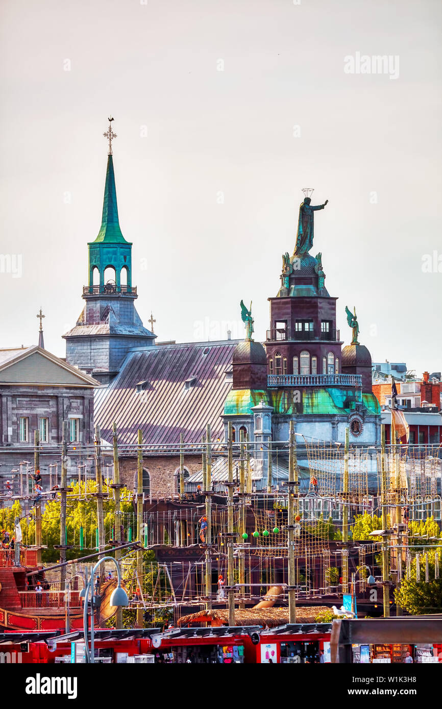 Notre Dame de Bon Secours Cappella in Montreal, Quebec, Canada. Foto Stock