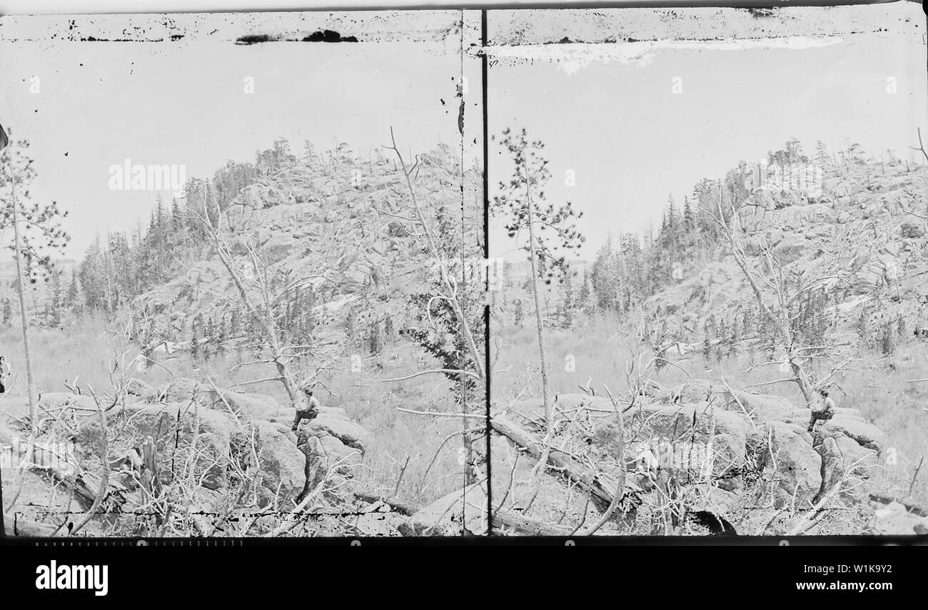 Vista circa la testa di Crow Creek. Laramie County, Wyoming Foto Stock