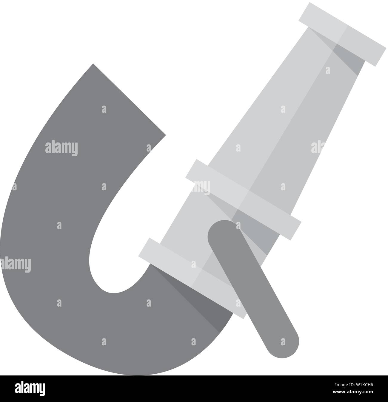 Vigile del fuoco acqua icona del tubo flessibile a schermo piatto a colori e stile. Servizio di emergenza antincendio estintore da caccia Illustrazione Vettoriale