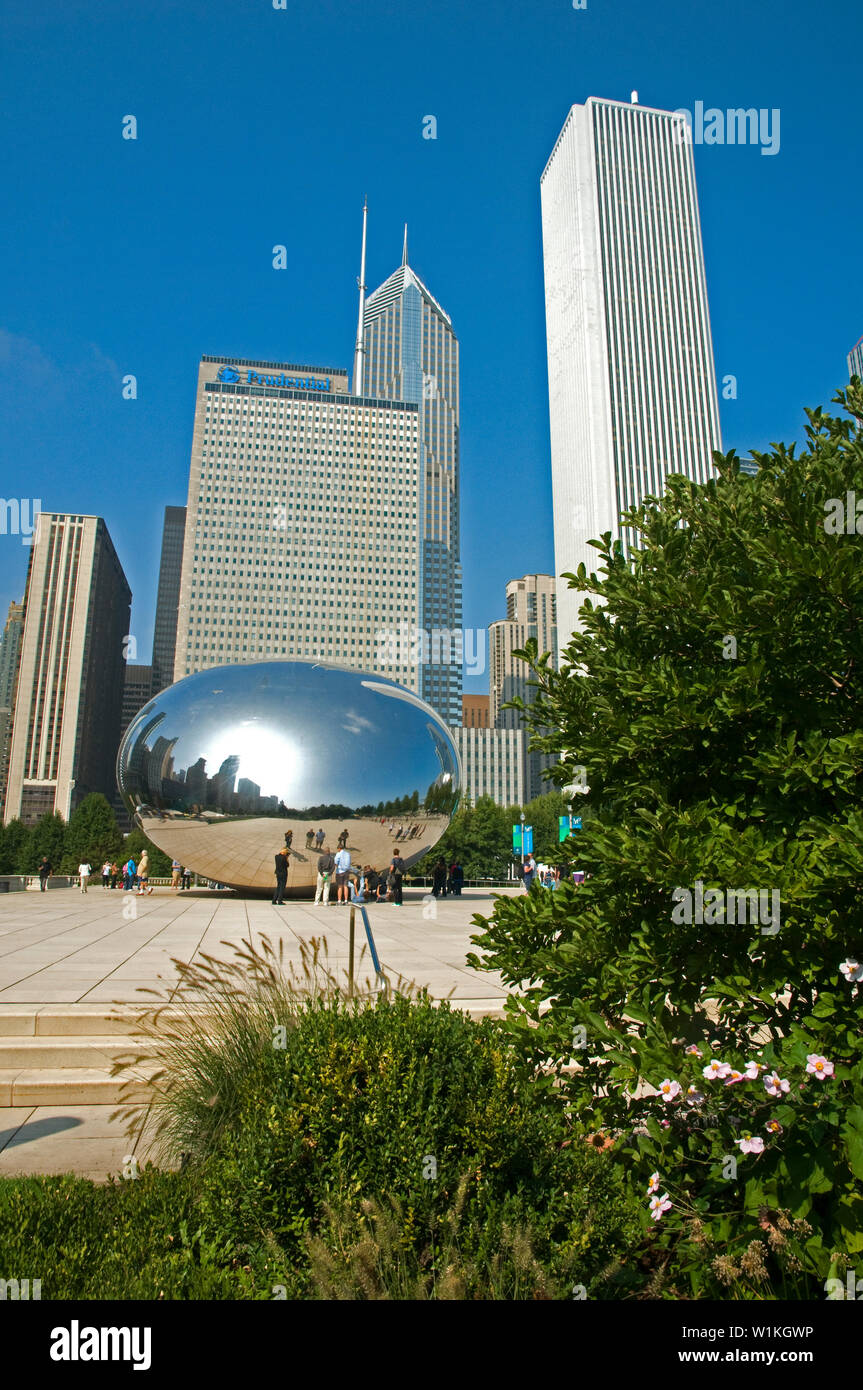 Fagiolo di argento in Chicago's Millenium Park. (C) 2009 Tom Kelly Foto Stock