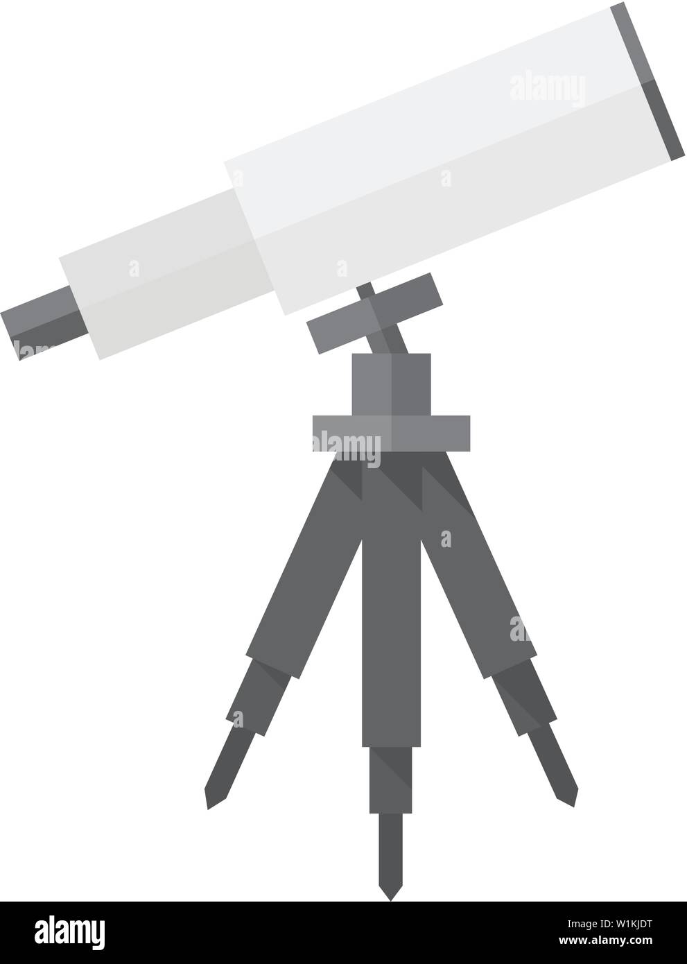 Icona del telescopio a schermo piatto a colori e stile. Spazio, stelle constellation Illustrazione Vettoriale