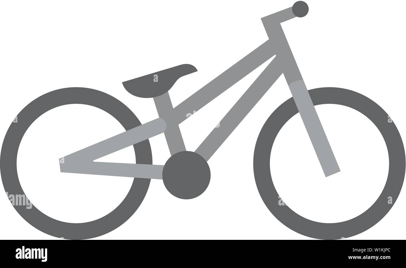 Trial Icona bicicletta a schermo piatto a colori e stile. Sport estremo atleta gara per mountain bike Illustrazione Vettoriale