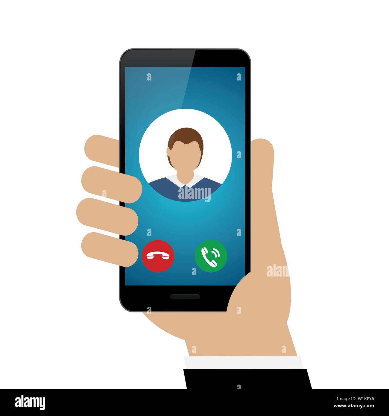 Persona chiamata con lo smartphone avatar isolati su sfondo bianco  illustrazione vettoriale EPS10 Immagine e Vettoriale - Alamy