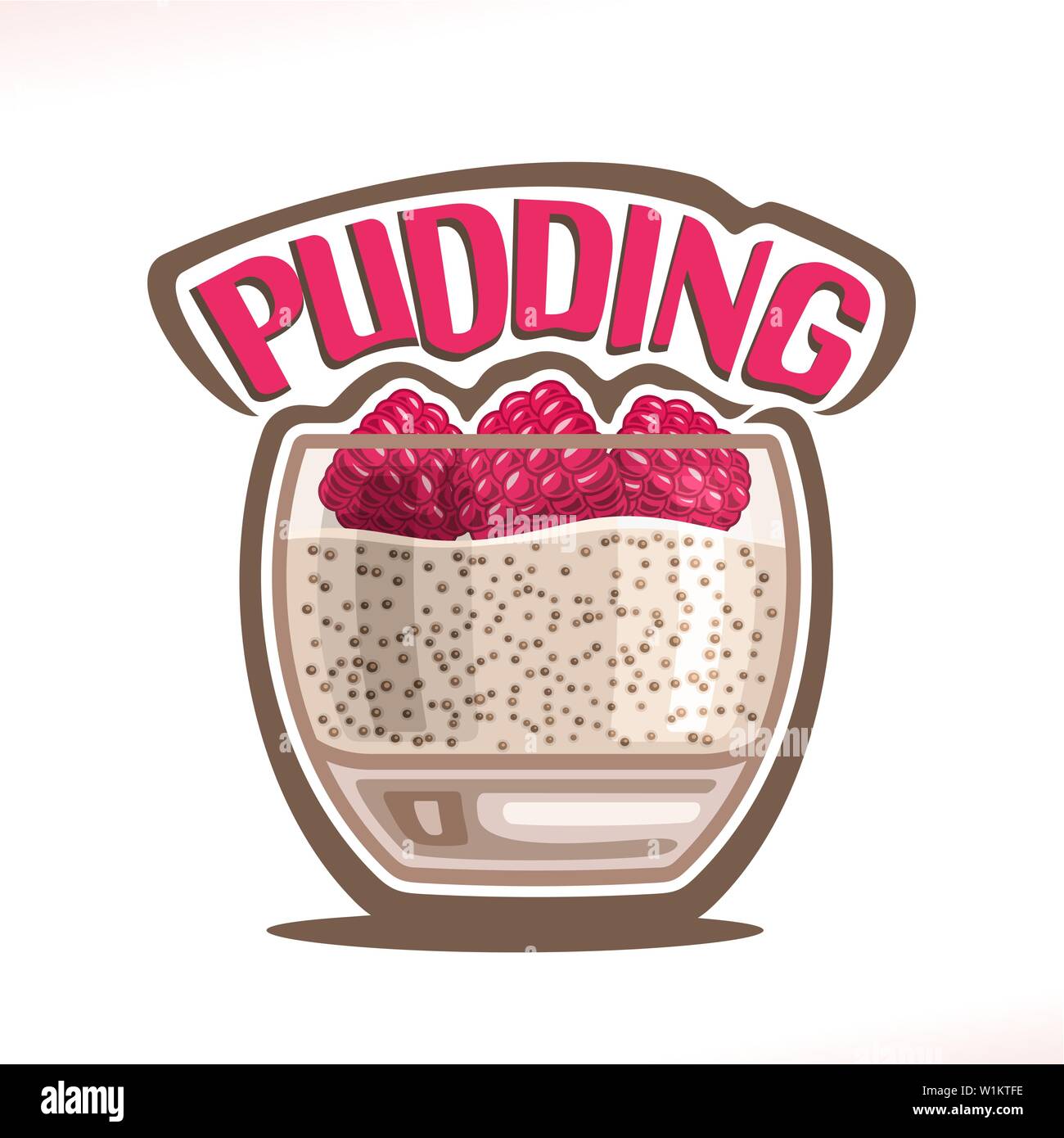 Il logo del vettore per il budino Illustrazione Vettoriale