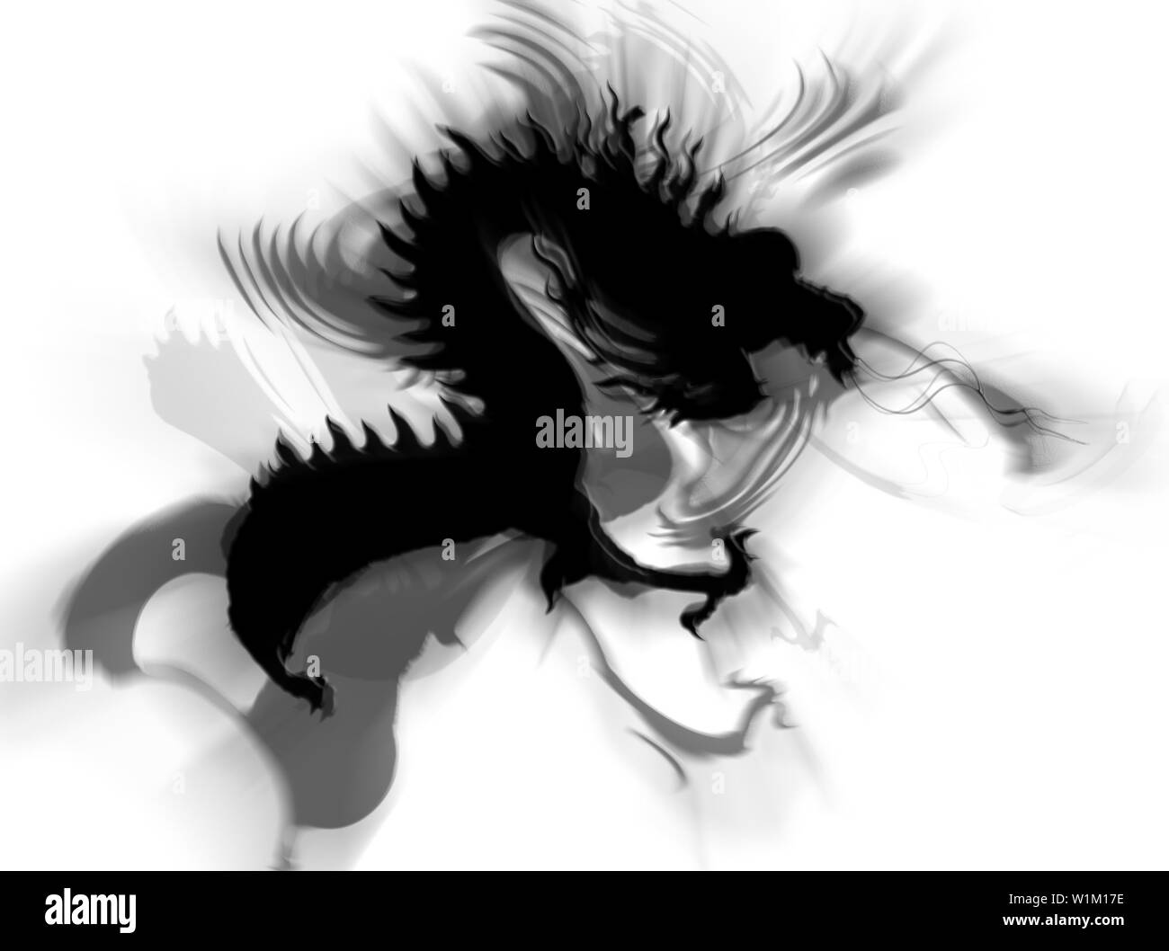 Dragon shadow cina Foto Stock