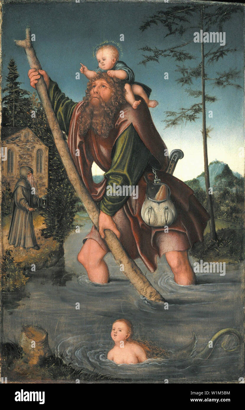 Lucas Cranach il Vecchio - Saint Christopher C 1516 Foto Stock