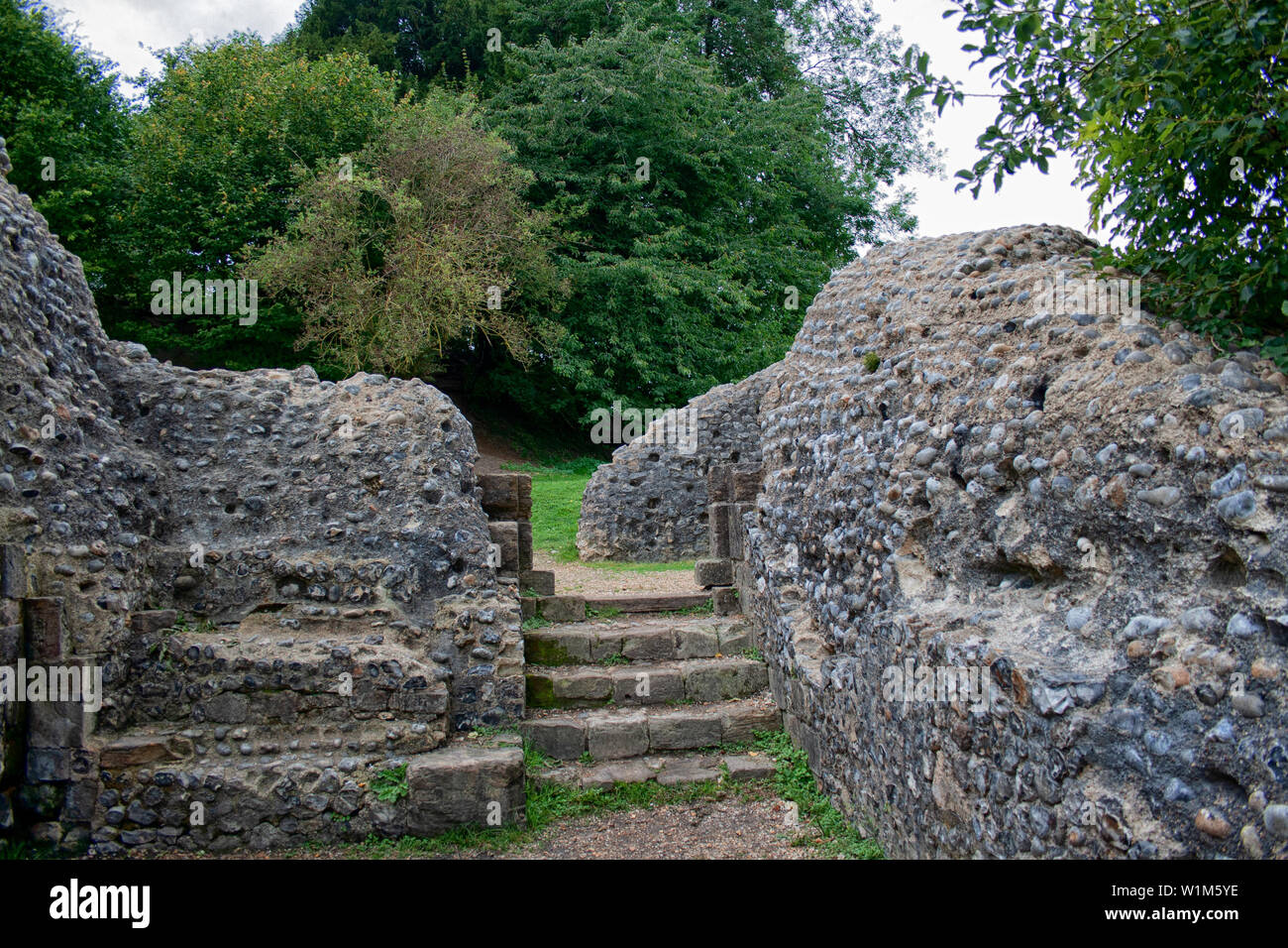 Il Castello di Bramber, West Sussex Foto Stock