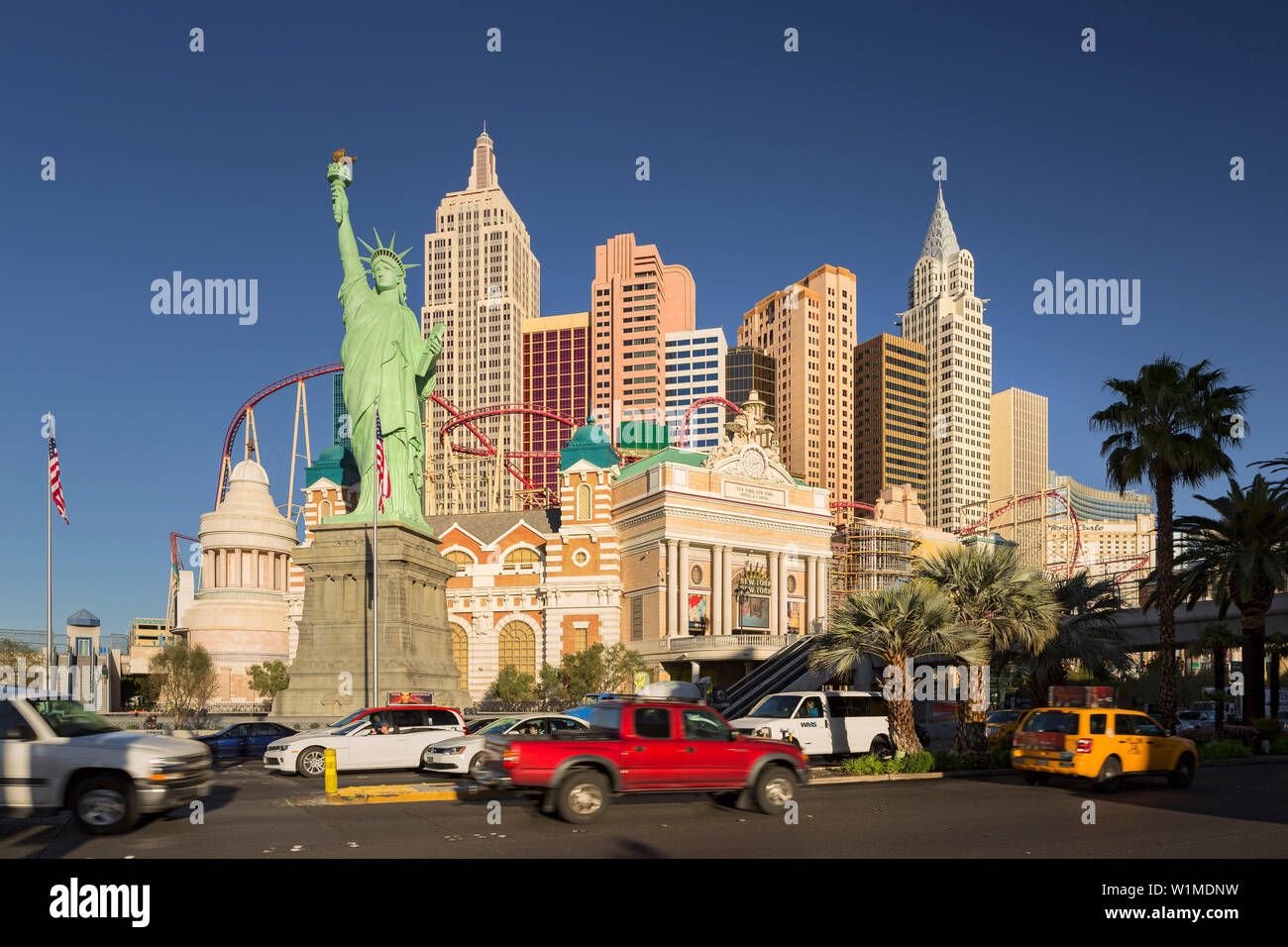 New York New York Hotel, striscia, South Las Vegas Boulevard, Las Vegas, Nevada, STATI UNITI D'AMERICA Foto Stock