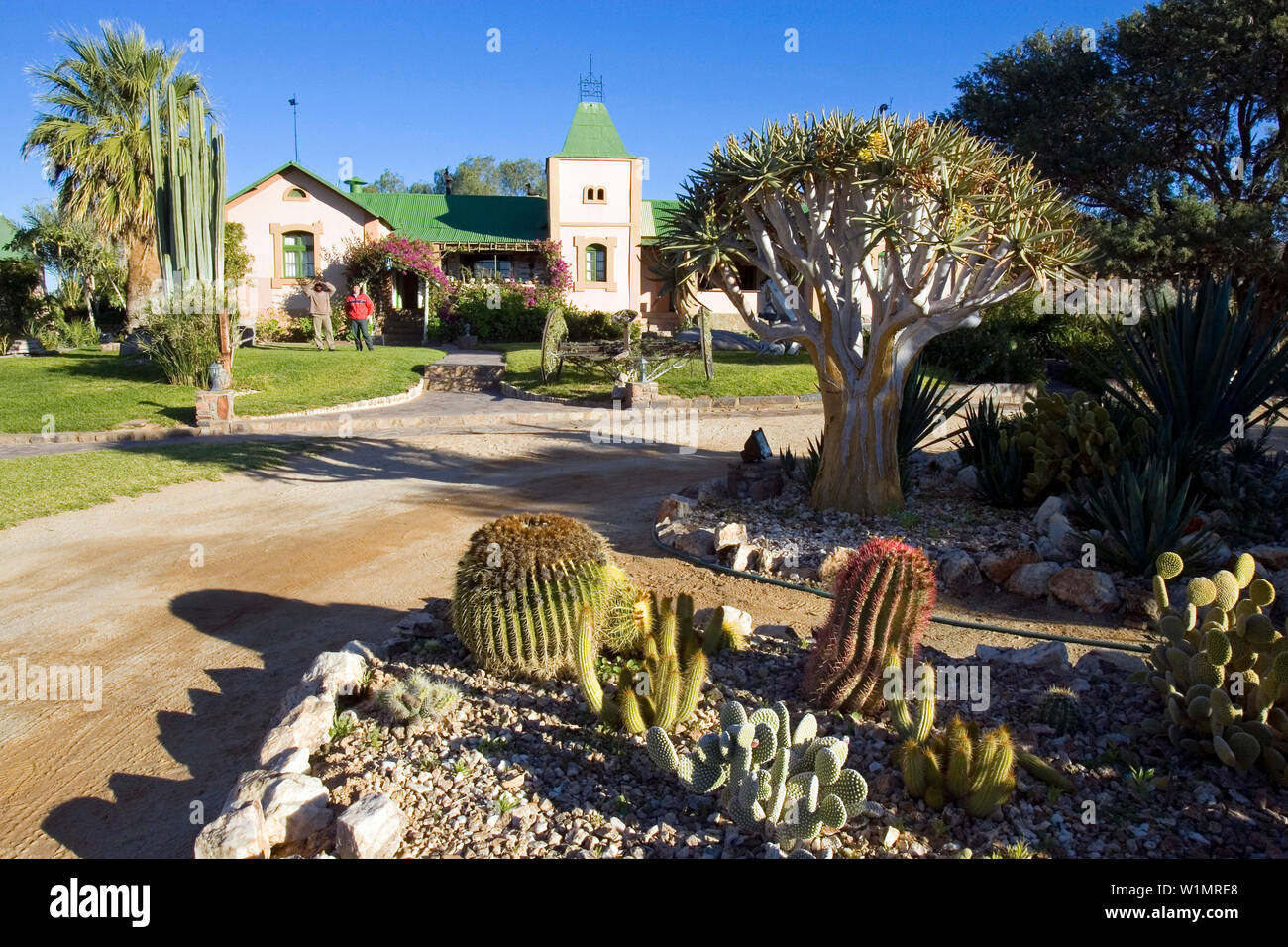 Edificio principale di Canon Lodge, Gondwana Canon Park, il Fish River Canyon. Sud della Namibia. L'Africa. Foto Stock