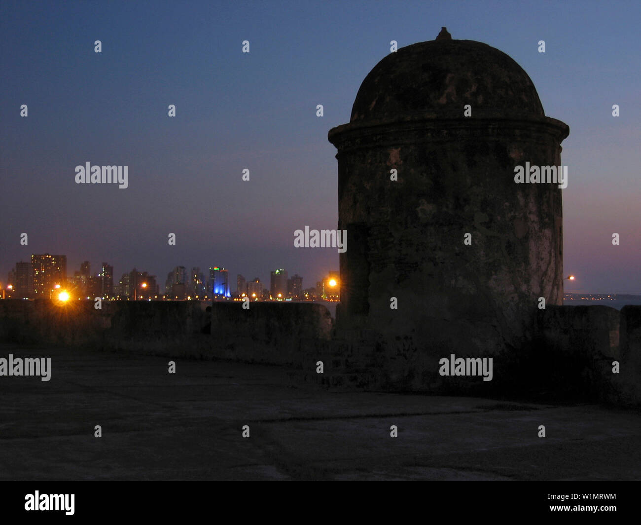 Las Murallas e Boca Grande, Cartagena de Indias, Colombia, Sud America Foto Stock