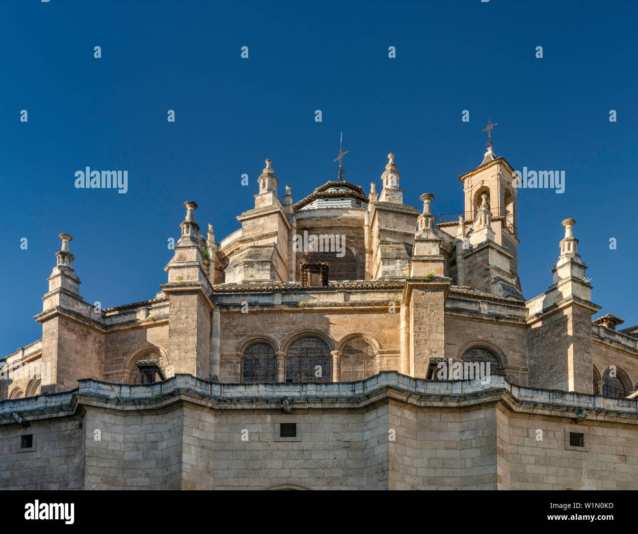 Catedral de Granada, vista da Plaza de Diego Siloe, Granada, Andalusia, Spagna Foto Stock